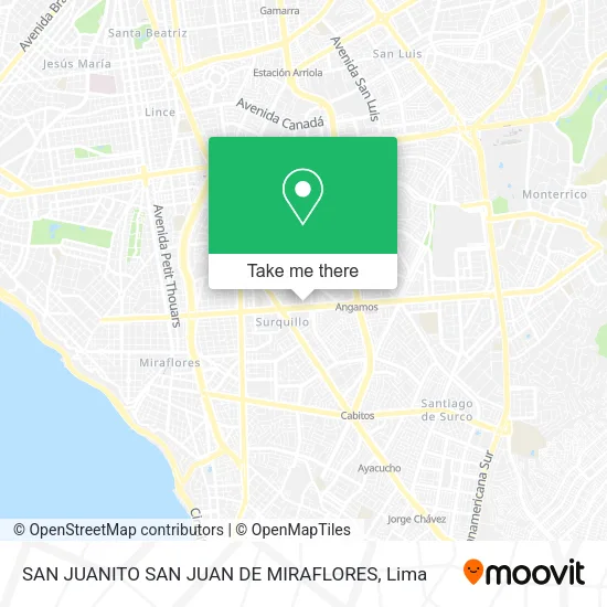 SAN JUANITO   SAN JUAN DE MIRAFLORES map