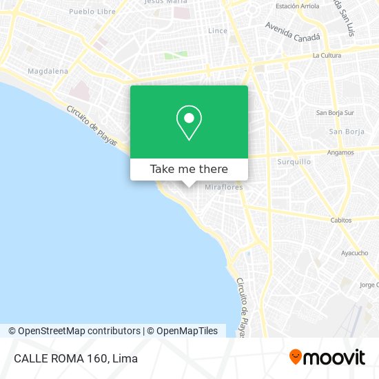 Mapa de CALLE ROMA 160