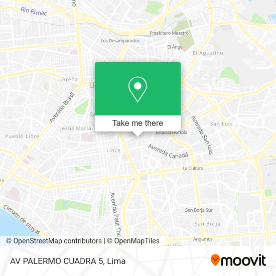AV  PALERMO  CUADRA 5 map