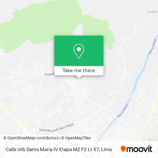 Mapa de Calle Urb Santa Maria IV Etapa MZ F2 Lt 57