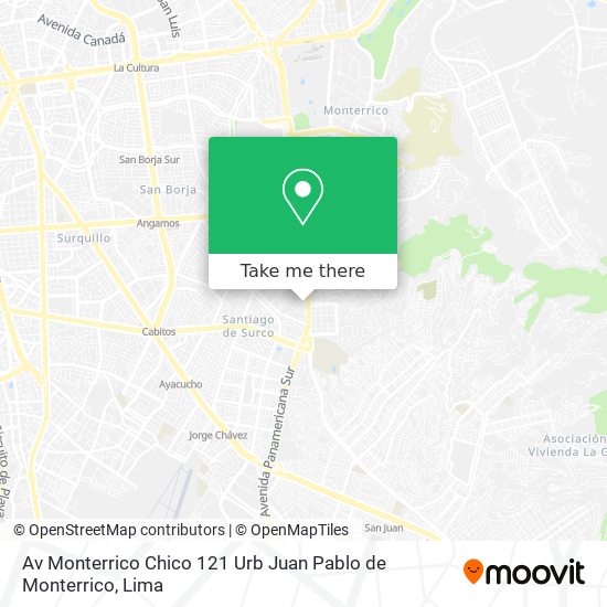 Mapa de Av  Monterrico Chico 121  Urb  Juan Pablo de Monterrico