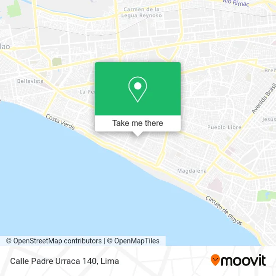 Mapa de Calle Padre Urraca 140