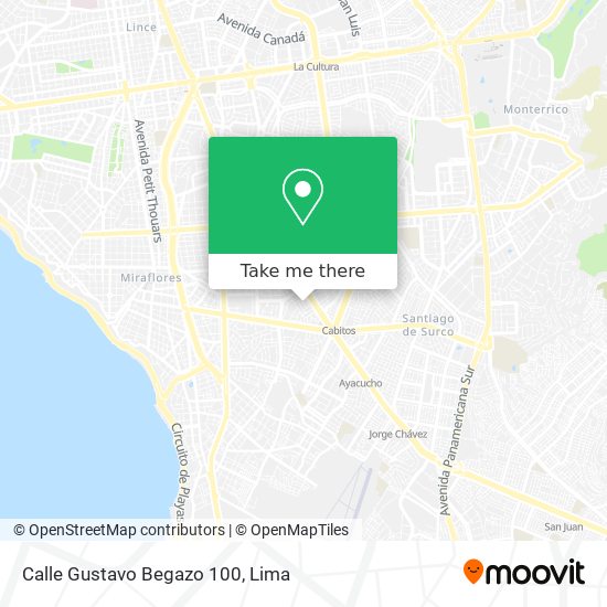 Calle Gustavo Begazo    100 map