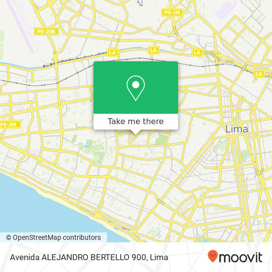 Mapa de Avenida ALEJANDRO BERTELLO 900