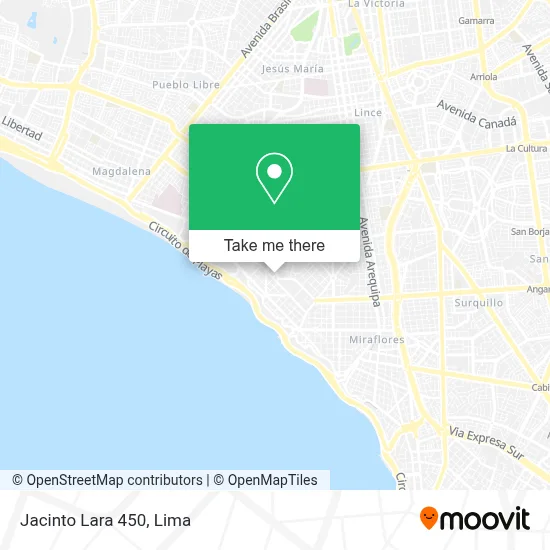 Jacinto Lara 450 map