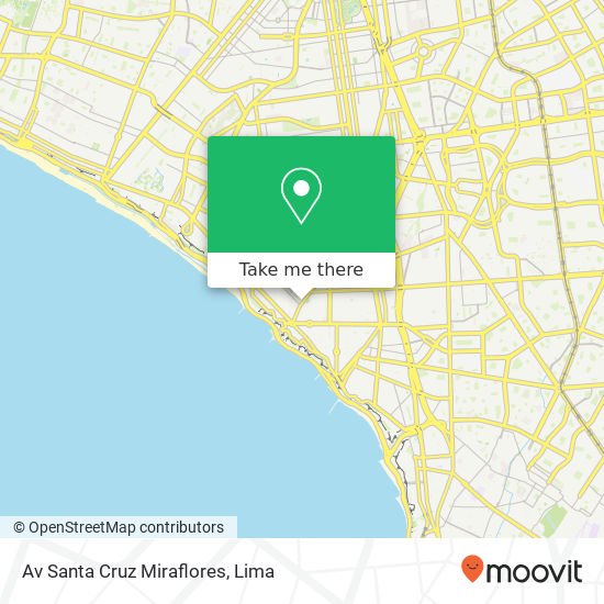 Mapa de Av  Santa Cruz  Miraflores