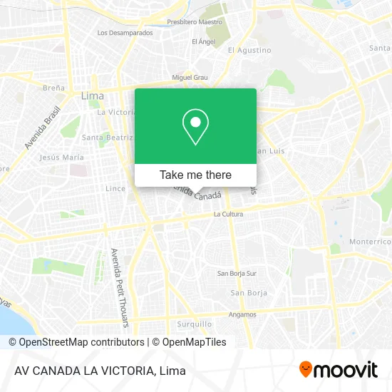 AV CANADA  LA VICTORIA map
