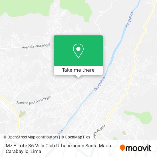 Mz E  Lote 36  Villa Club  Urbanizacion Santa Maria  Carabayllo map