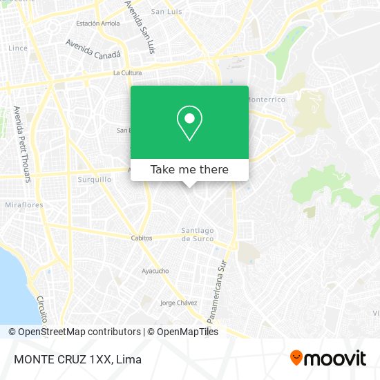 Mapa de MONTE CRUZ 1XX