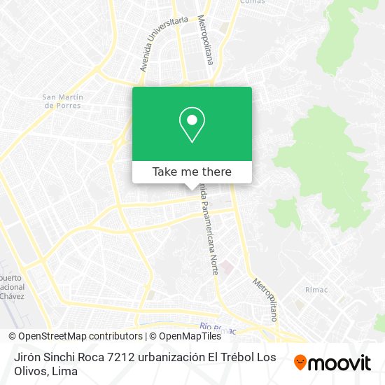 Jirón Sinchi Roca 7212  urbanización El Trébol  Los Olivos map