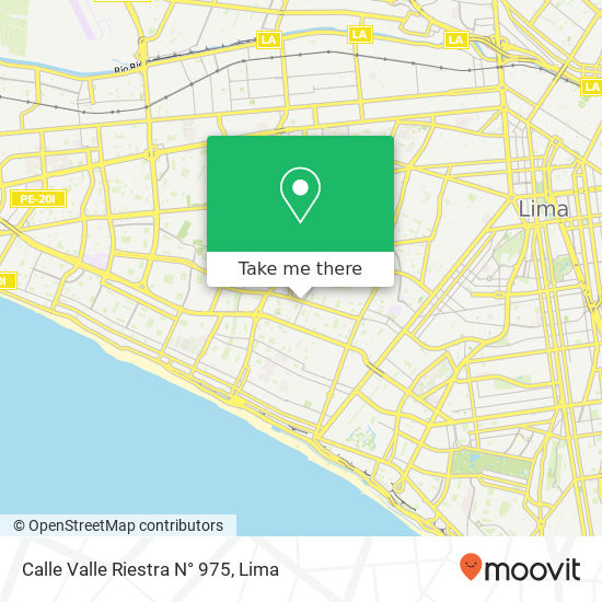 Mapa de Calle Valle Riestra N° 975
