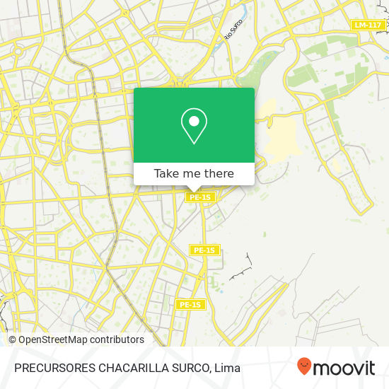 PRECURSORES   CHACARILLA SURCO map