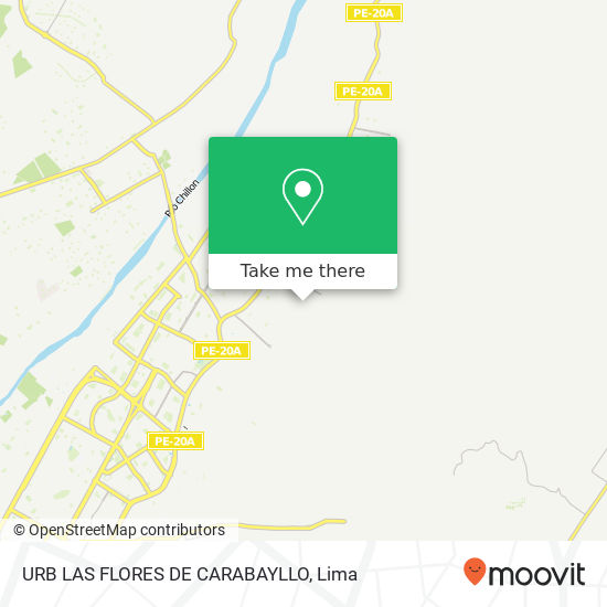 Mapa de URB LAS FLORES DE CARABAYLLO