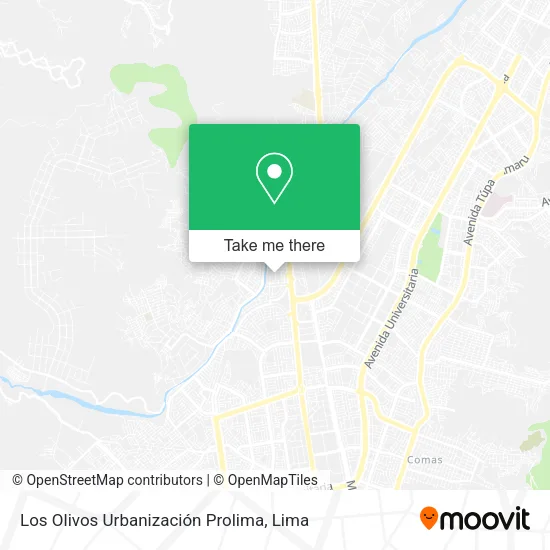 Mapa de Los Olivos Urbanización Prolima