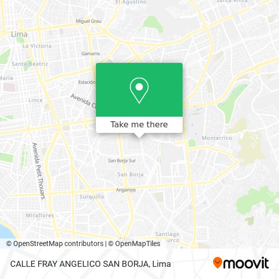 CALLE FRAY ANGELICO   SAN BORJA map