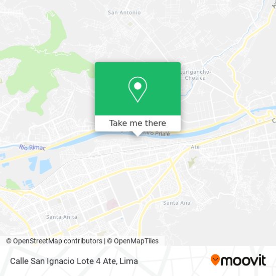 Calle San Ignacio Lote 4 Ate map