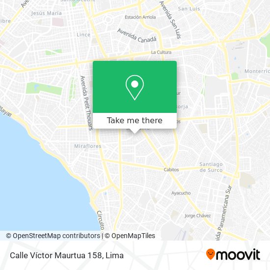 Calle Víctor Maurtua 158 map
