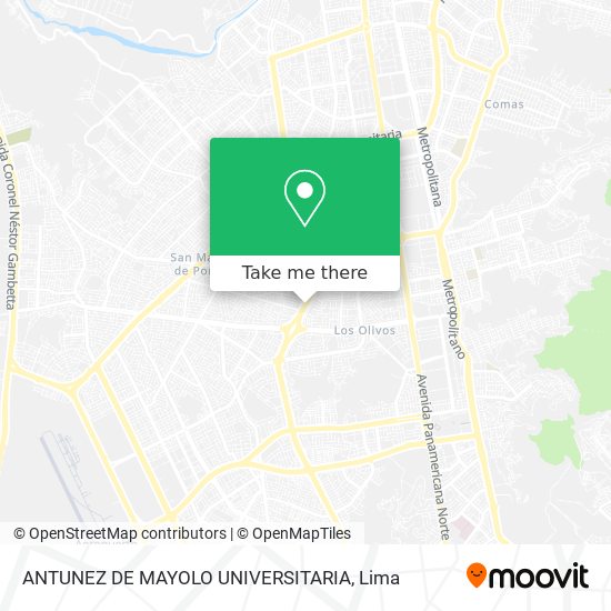 ANTUNEZ DE MAYOLO UNIVERSITARIA map