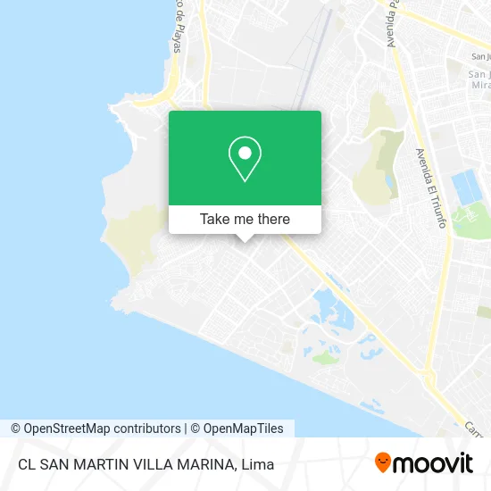 CL SAN MARTIN  VILLA MARINA map