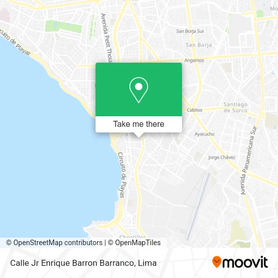 Mapa de Calle Jr  Enrique Barron  Barranco