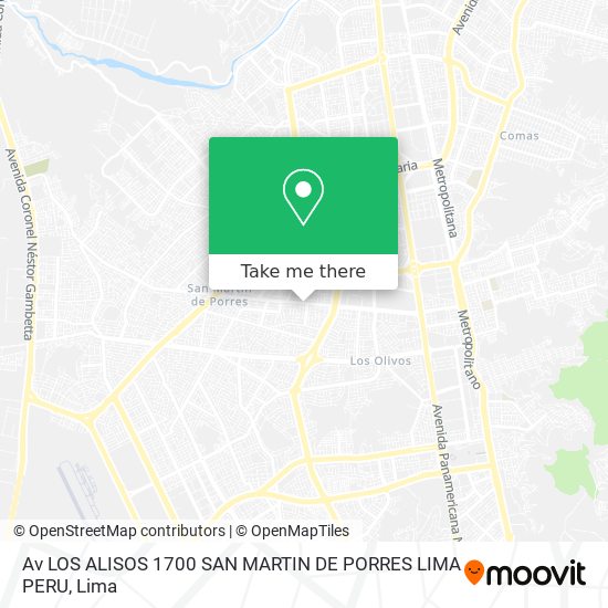 Av  LOS ALISOS 1700  SAN MARTIN DE PORRES  LIMA  PERU map