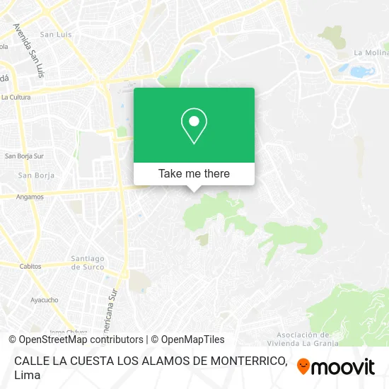 CALLE LA CUESTA  LOS ALAMOS DE MONTERRICO map