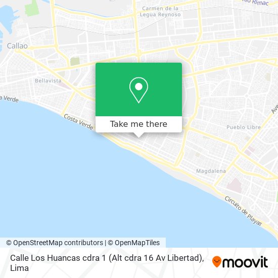 Calle Los Huancas cdra 1 (Alt cdra 16 Av Libertad) map
