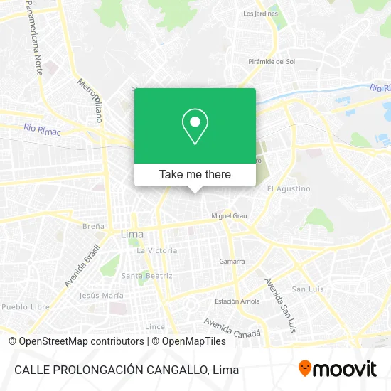 Mapa de CALLE PROLONGACIÓN CANGALLO
