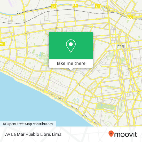 Av  La Mar  Pueblo Libre map