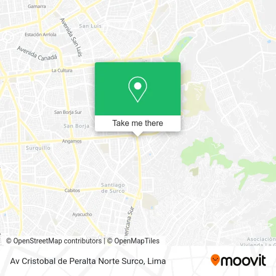 Av  Cristobal de Peralta Norte   Surco map