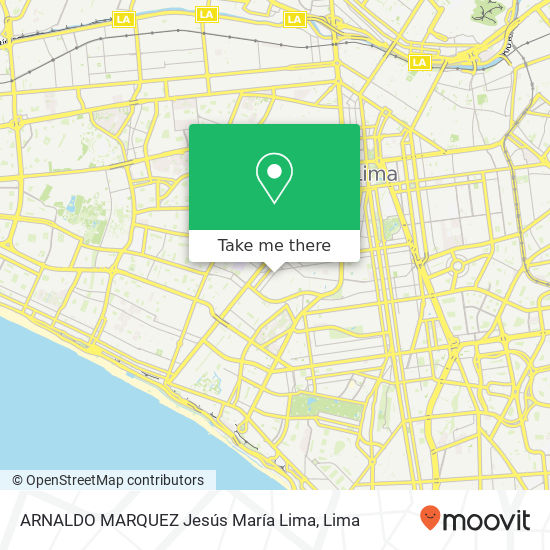 Mapa de ARNALDO MARQUEZ   Jesús María  Lima