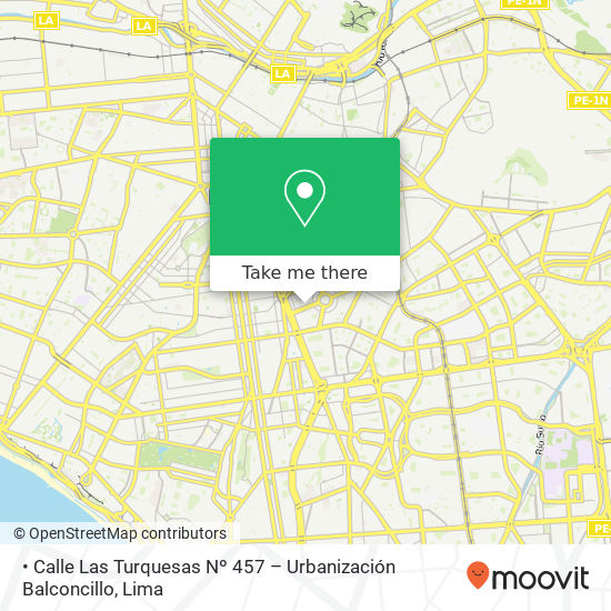 • Calle Las Turquesas Nº 457 – Urbanización Balconcillo map