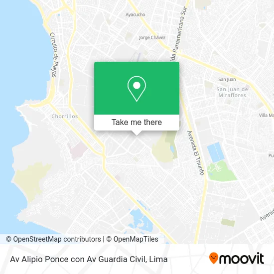 Av  Alipio Ponce con Av  Guardia Civil map