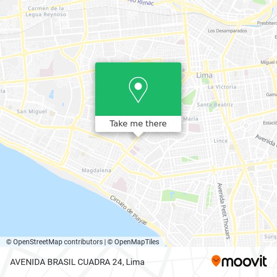 AVENIDA BRASIL CUADRA 24 map