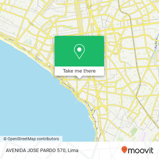 AVENIDA JOSE PARDO 570 map