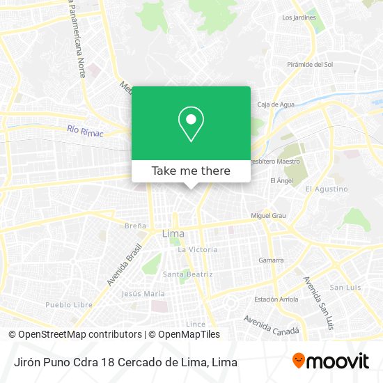 Jirón Puno Cdra  18   Cercado de Lima map