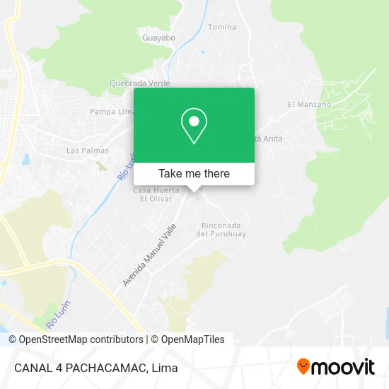 CANAL 4  PACHACAMAC map