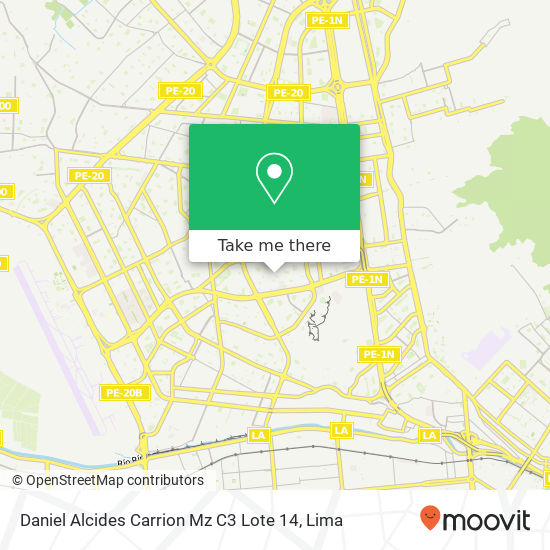 Daniel Alcides Carrion Mz  C3 Lote 14 map