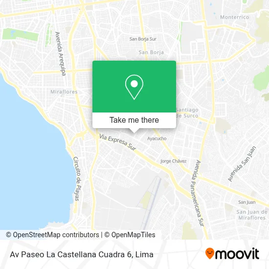 Av  Paseo La Castellana Cuadra 6 map