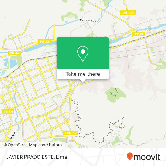 JAVIER PRADO ESTE map