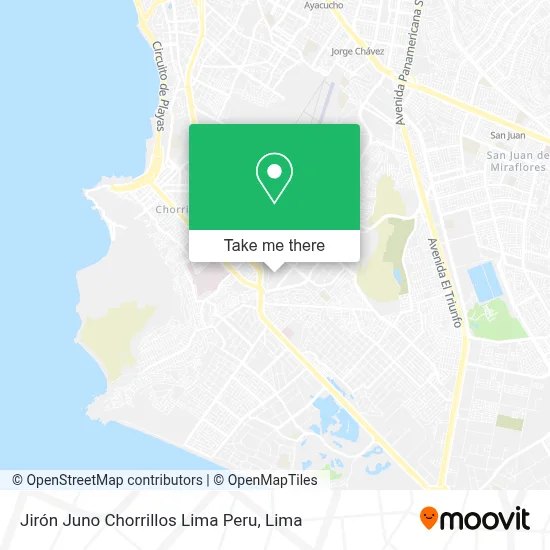 Jirón Juno  Chorrillos  Lima  Peru map