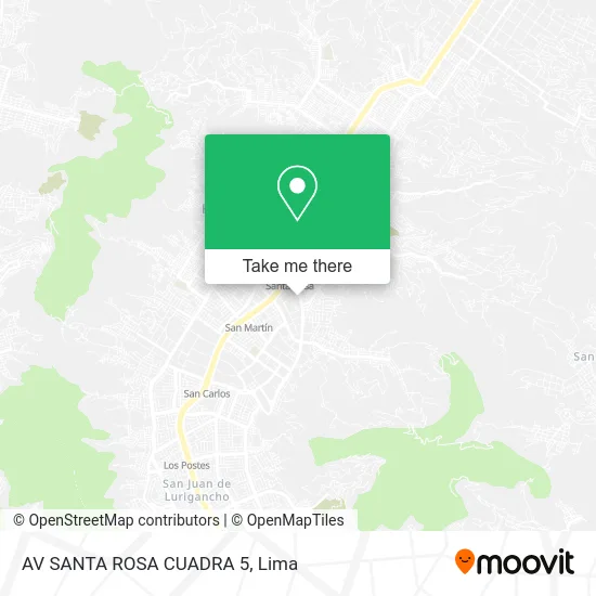 AV SANTA ROSA CUADRA 5 map