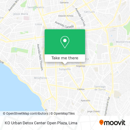 KO Urban Detox Center Open Plaza map