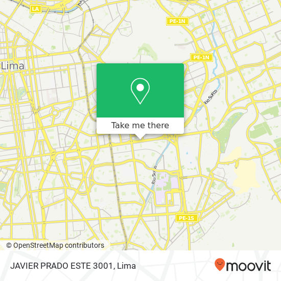 JAVIER PRADO ESTE 3001 map