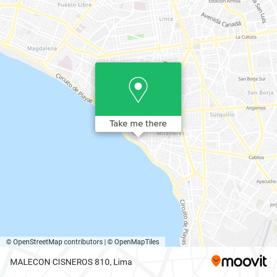 MALECON CISNEROS 810 map