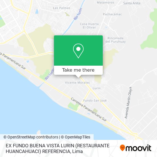 Mapa de EX FUNDO BUENA VISTA   LURIN (RESTAURANTE  HUANCAHUACI) REFERENCIA