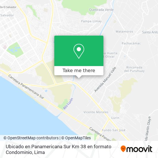 Ubicado en Panamericana Sur  Km 38 en formato Condominio map