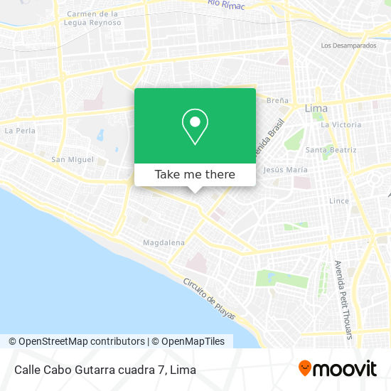 Calle Cabo Gutarra cuadra 7 map