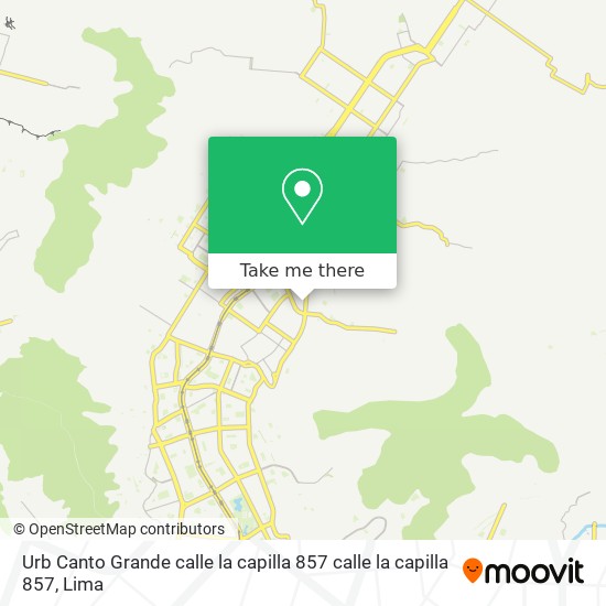 Urb  Canto Grande  calle la capilla 857 calle la capilla 857 map