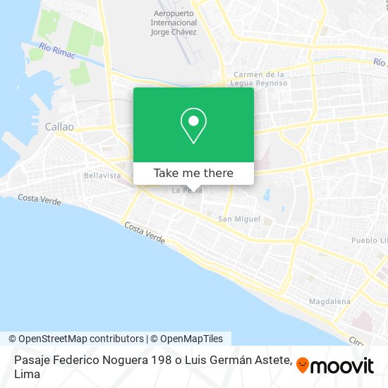 Pasaje Federico Noguera 198 o Luis Germán Astete map